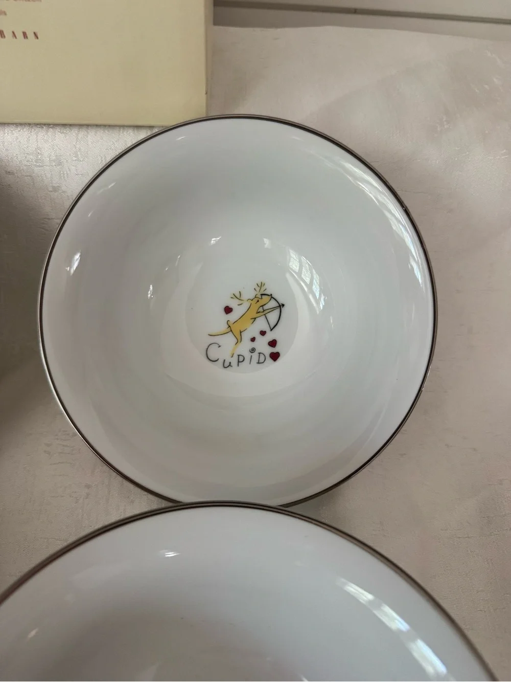 Vintage Pottery Barn Reindeer Cereal Bowls - Set of 4